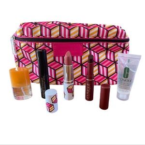 Clinique 6-Piece Bundle Mascara Makeup Bag Black Honey Bare Pop NEW